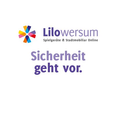 Das Lilowersum Logo darunter der Schriftzug Sicherheit geht vor.