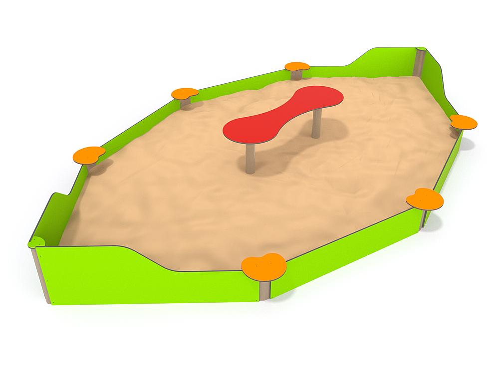 Sandkasten mit Spieltisch