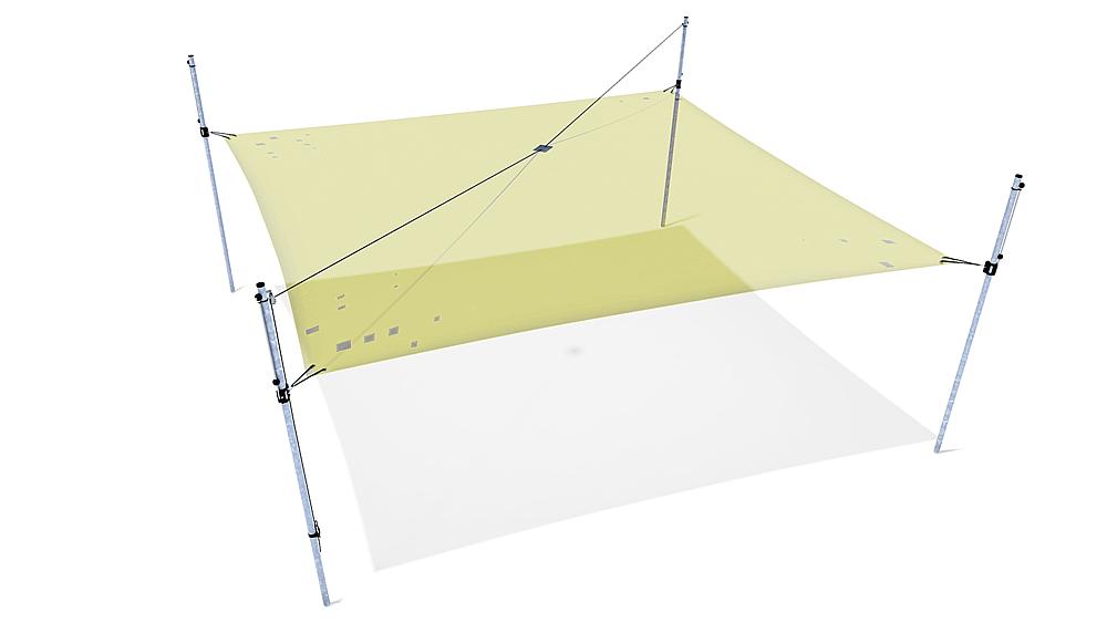 Schattensegel höhenverstellbar 5x5m